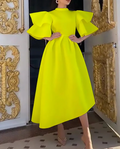 Yellow Ruffle Sleeve Dress