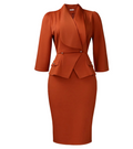 Burnt Orange Midi Dress