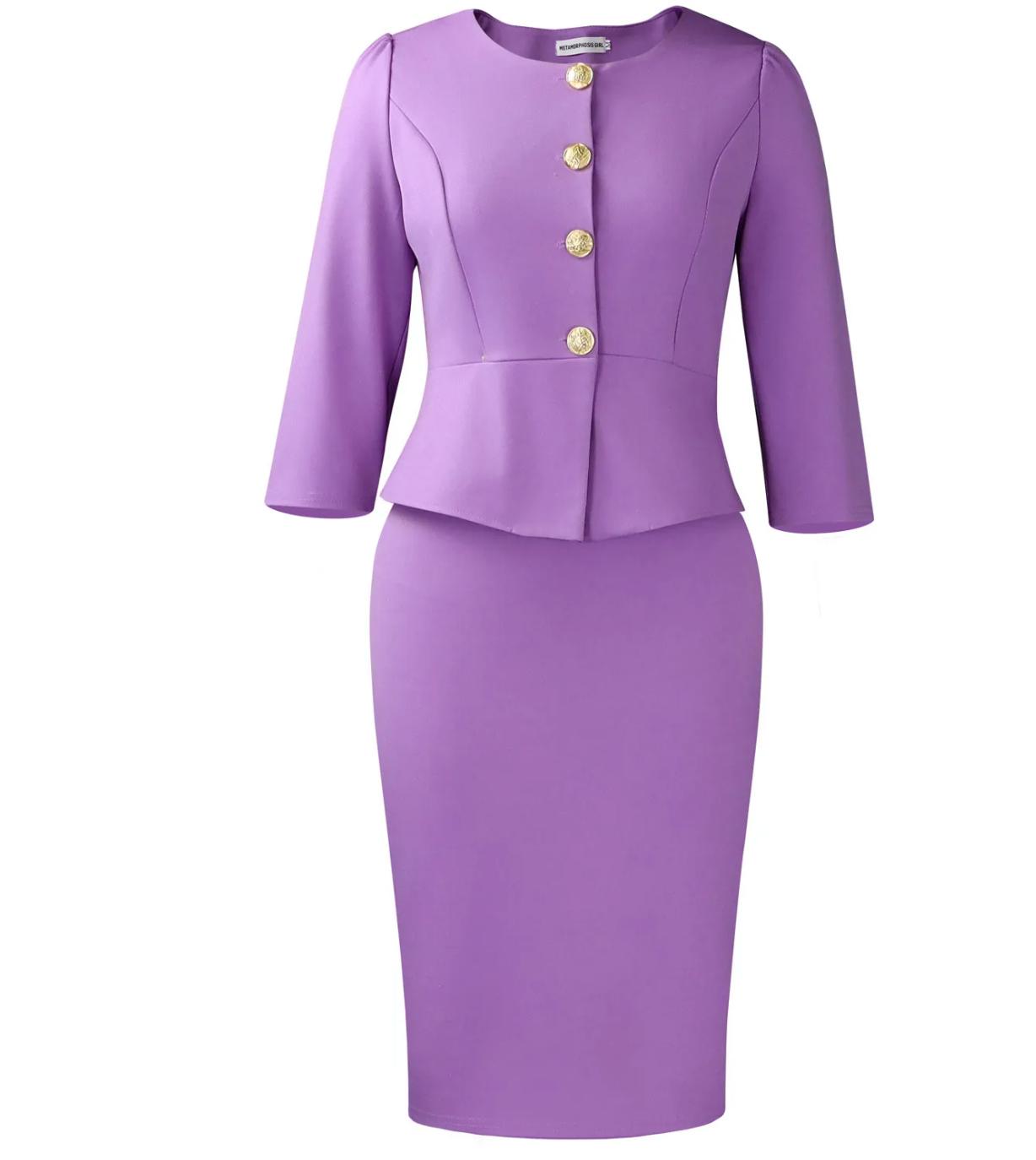 Purple Midi Skirt Set