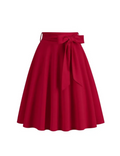 Red Midi Skirt
