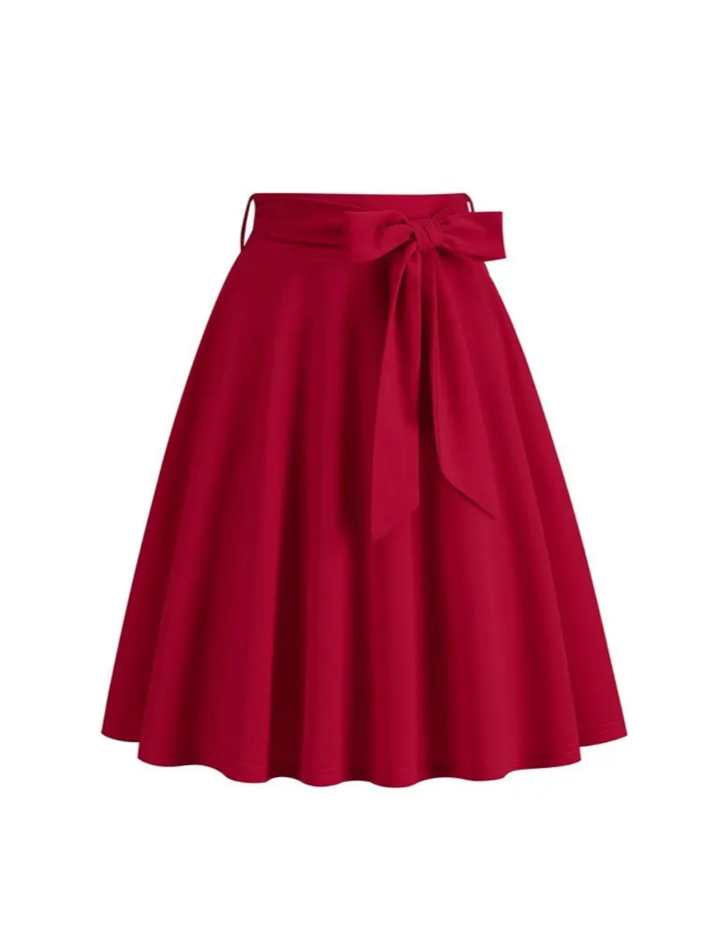 Red Midi Skirt
