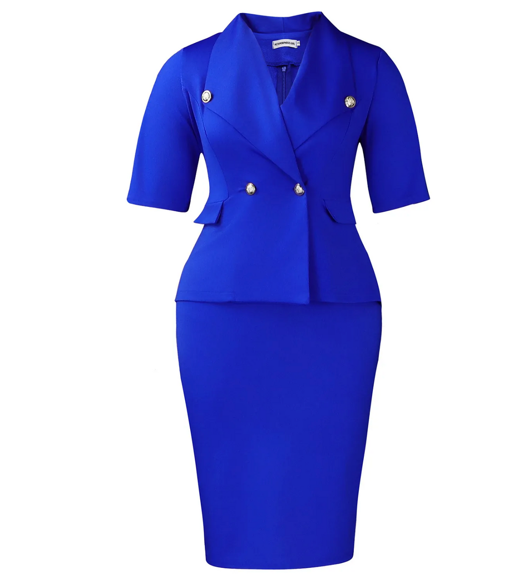 Royal Blue Skirt Set
